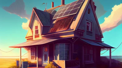 Solar Panels on roof of house