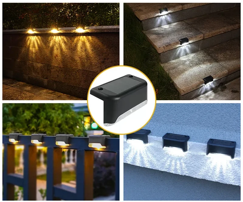 Solar powered fence lights