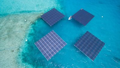 Floating Solar Panel Installation